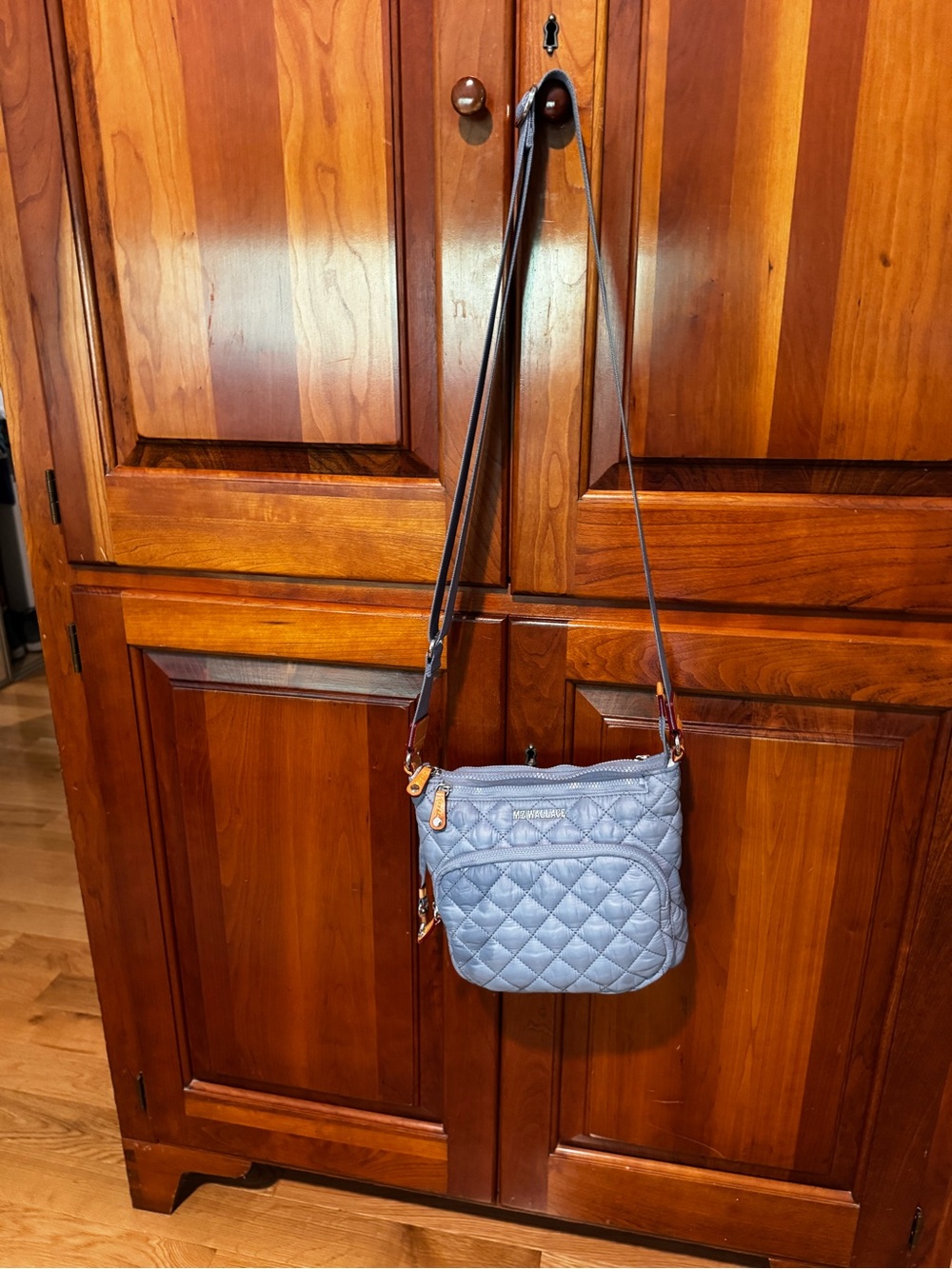 MZ Wallace Stone Blue Metro Scout Crossbody Deluxe - Picture 3 of 6